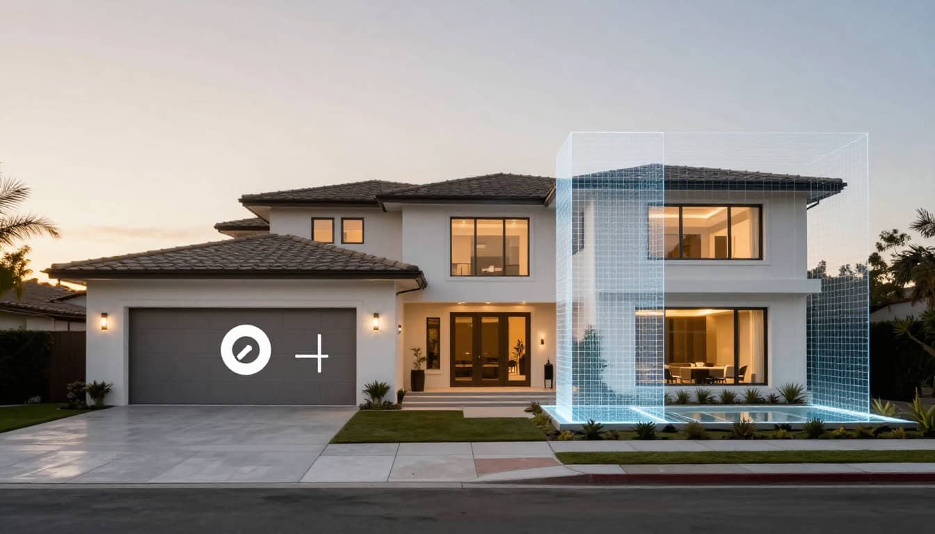 High-end luxury mansion in Coto de Caza, California during golden hour